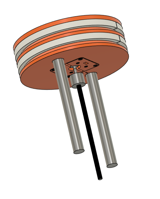 Redesigned piston head with embedded stepper motor