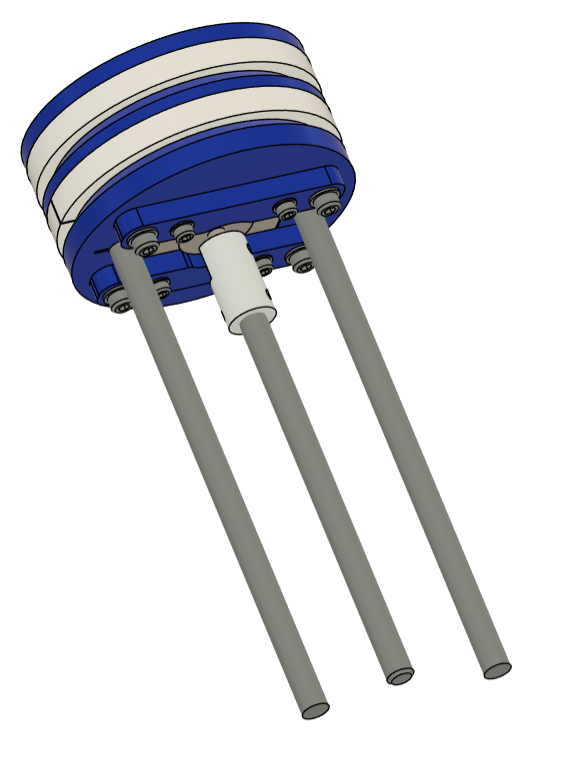 Original piston head design for the bone printer