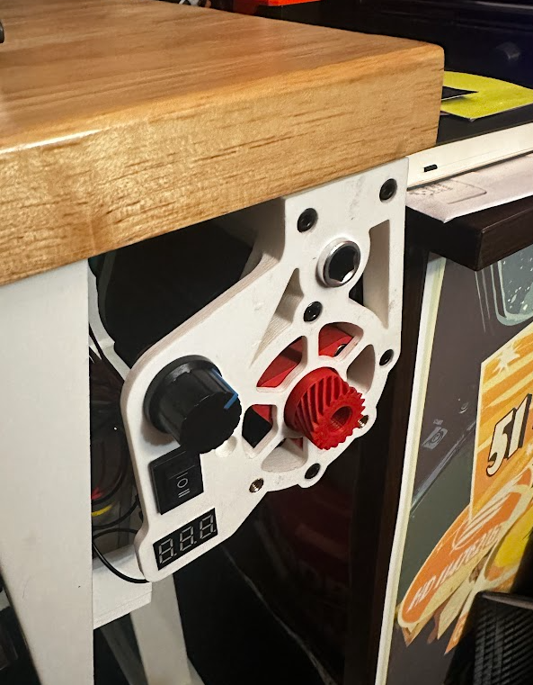 Standing desk controller installed