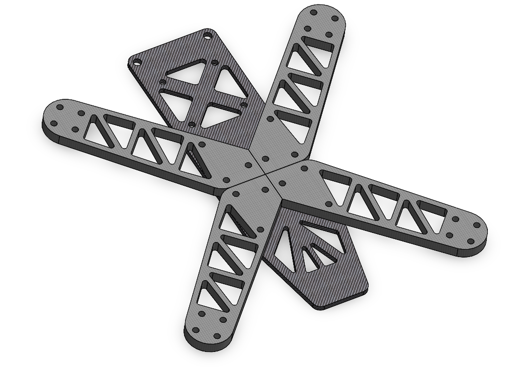FPV drone X-frame geometry