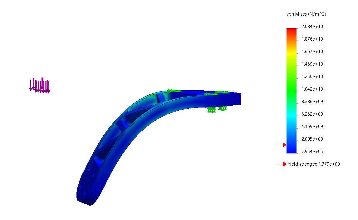 Final FPV arm deflection result