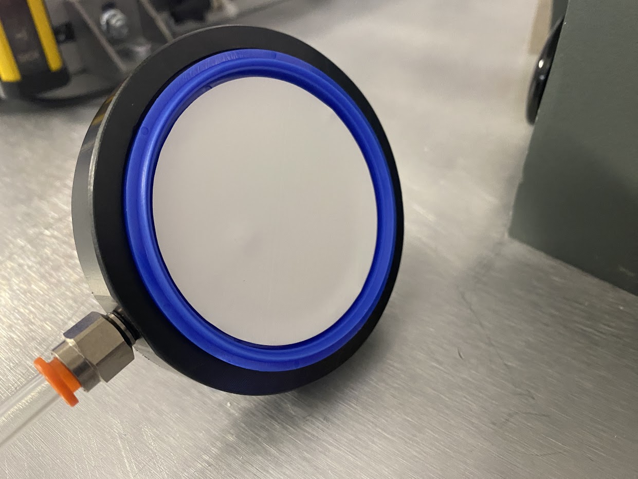 Wand vacuum installed in machine