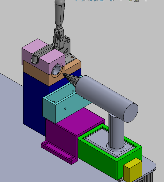 Cut tube loaded and clamped