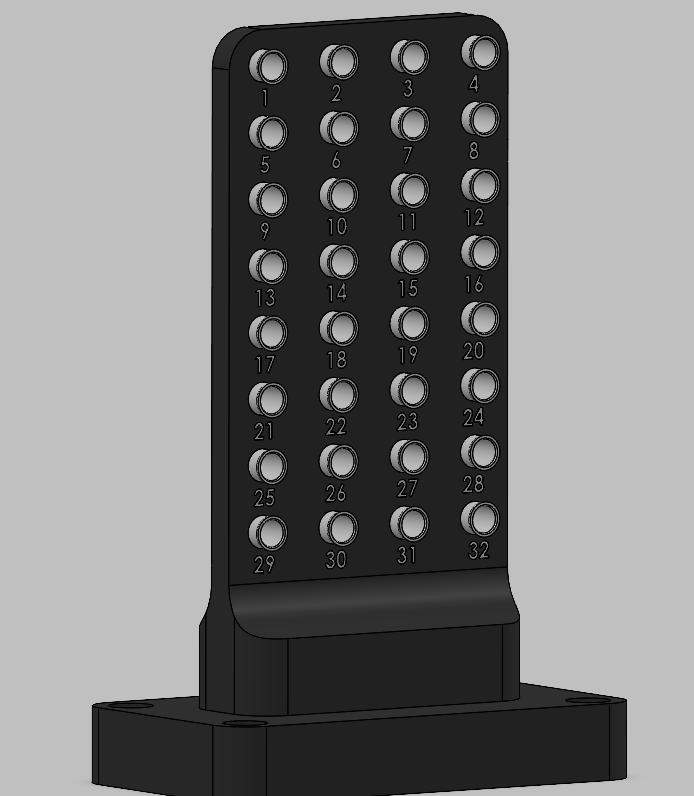 Vertical fixture front side scan
