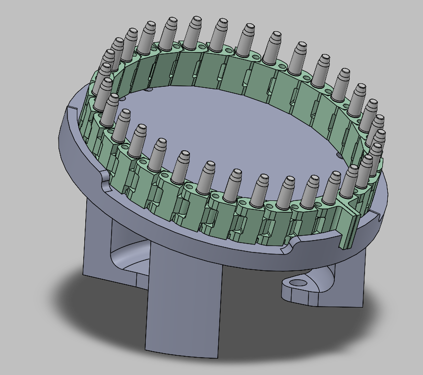 Chain link spray station design